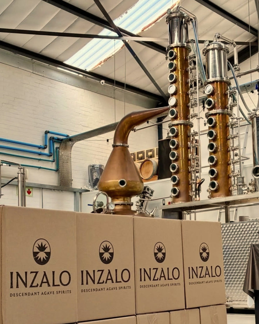 The copper still at the Inzalo distillery